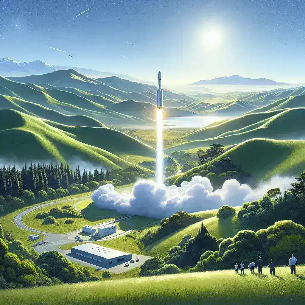 "Rocket Lab expands launch operations from New Zealand, showcasing the company's state-of-the-art rocket technology and innovative space solutions in a vibrant launch site setting."